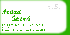 arpad spirk business card